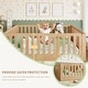 preview thumbnail 16 of 37, Queen Size Montessori Floor Bed with Door & High Fence, Solid Wood Low-Profile Sleep and Play Bed Frame