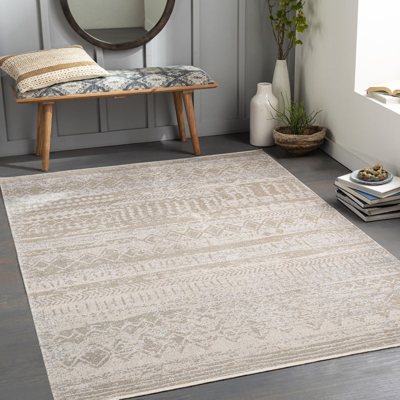 Livabliss Lavadora Vintage Washable Area Rug - 9' 2" x 12' - Beige