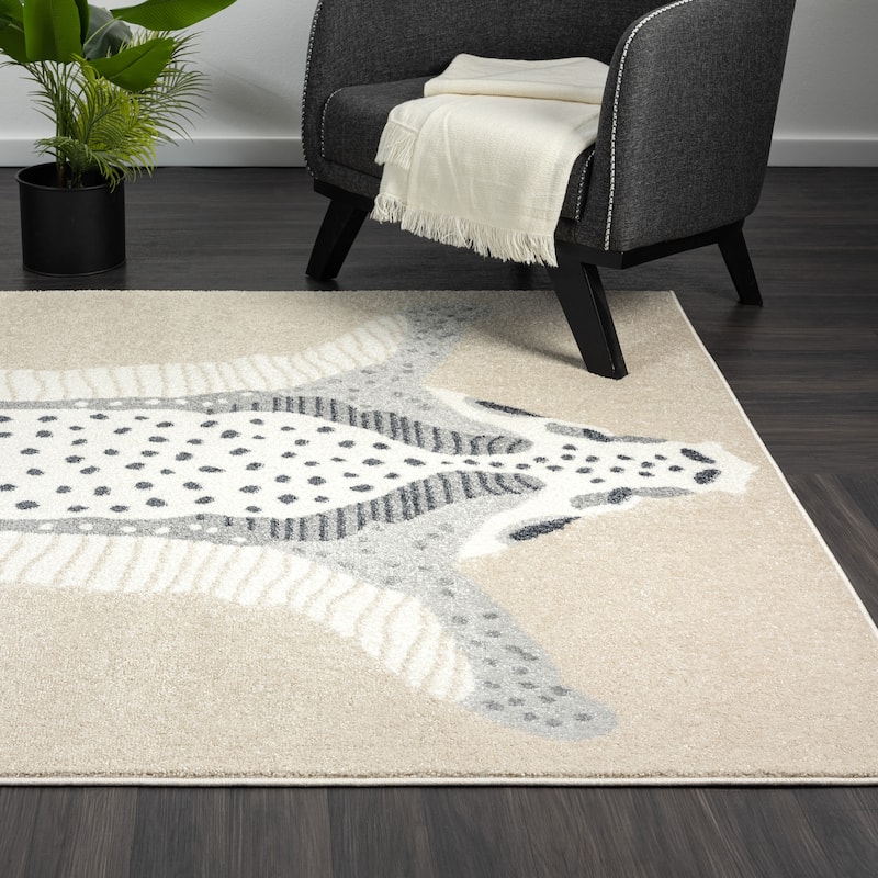 Abani Rugs Nuevo NUE250A Modern Faux Hide Area Rug