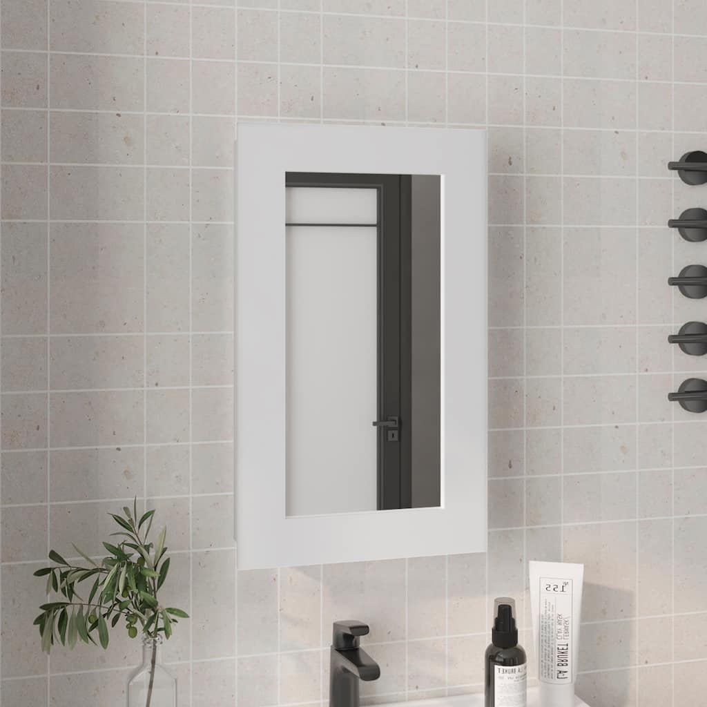 Medicine Cabinet 25.7" H, 1 Door, 3 Shelves, 1 Mirror