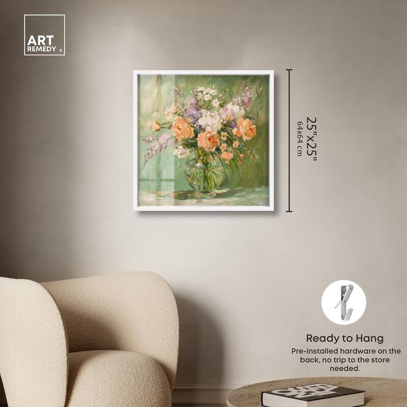 Vase and Greenery Shadowbox by Art Remedy