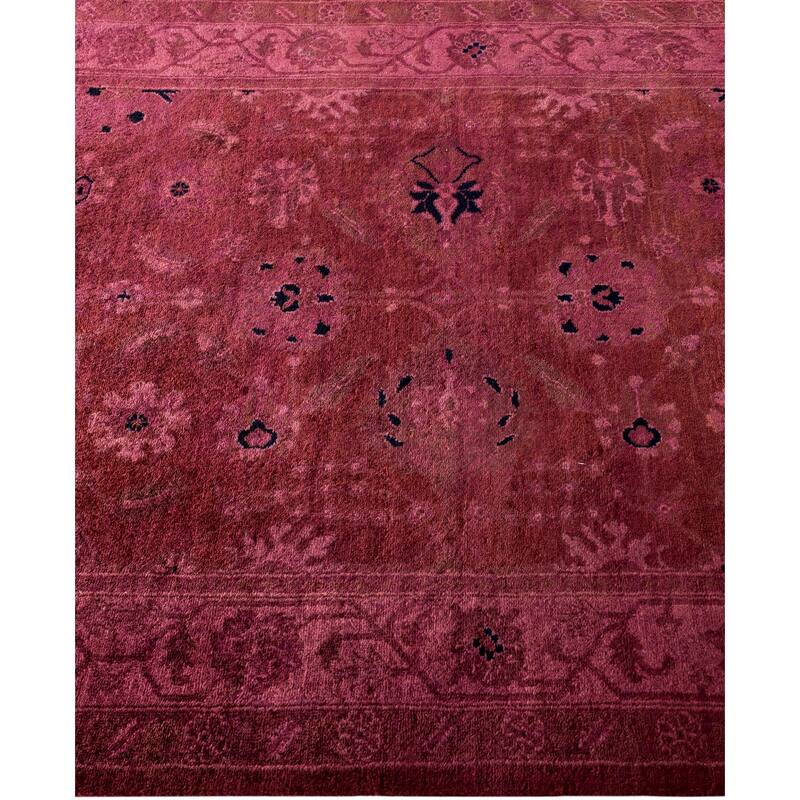 Overdyed One-of-a-Kind Hand-Knotted Area Rug - Red - 3' 0" x 20' 6"