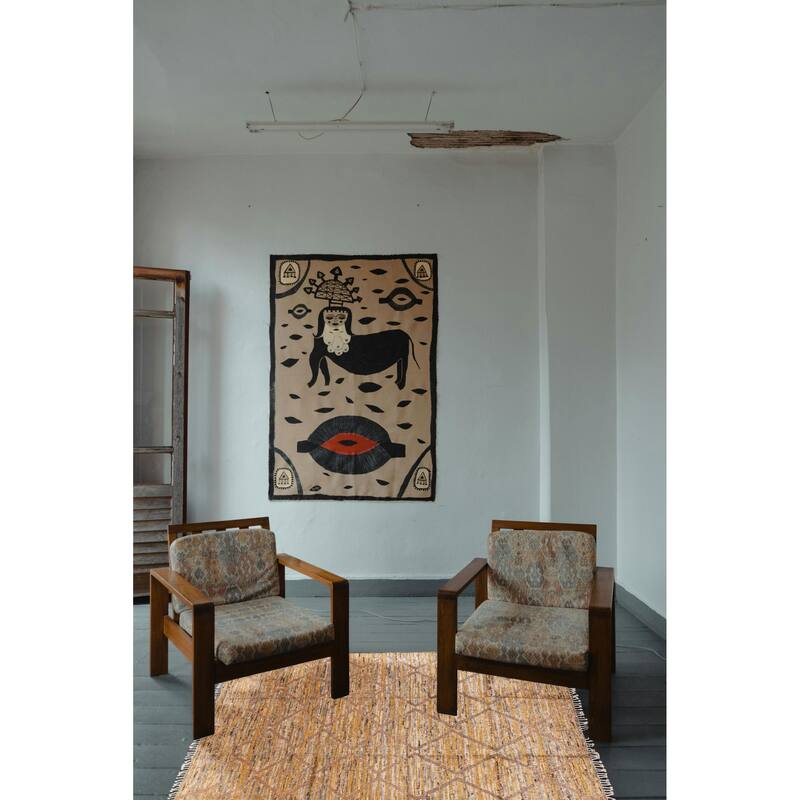 ECARPETGALLERY Hand-knotted Pak Finest Marrakesh Light Gold Wool Rug - 8'6 x 9'3