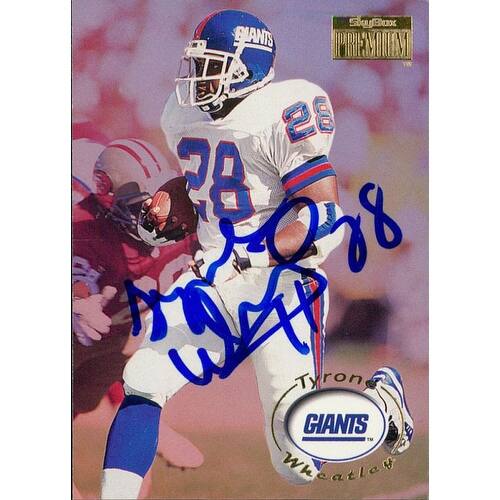 Shop Signed Wheatley Tyrone New York Giants 1996 Skybox Football