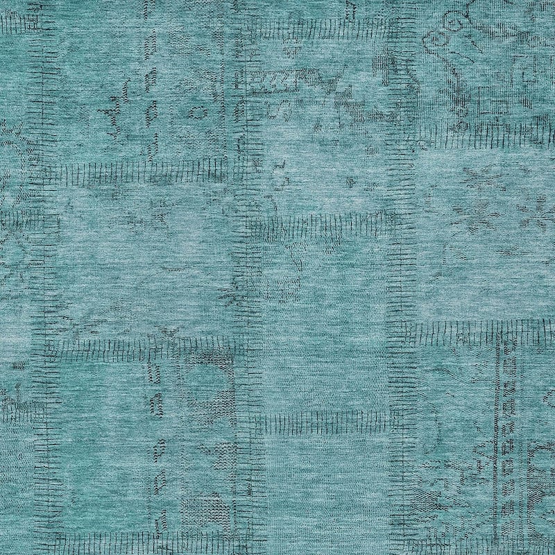 HomeRoots Patchwork Transitional Rectangle Outdoor Rug