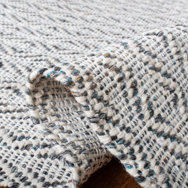 SAFAVIEH Handmade Natura Sejla Transitional Geometric Beige Wool Rug