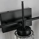 preview thumbnail 23 of 103, Modern Black 1/2/3/4/5-Light Bathroom Crystal Vanity Light Wall Sconces