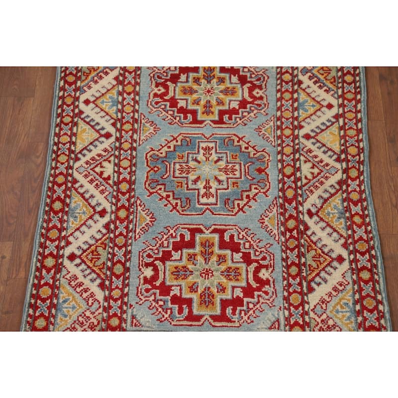 Kazak Foyer Rug Wool Hand-Knotted Wool Carpet - 2'10" x 4'3"