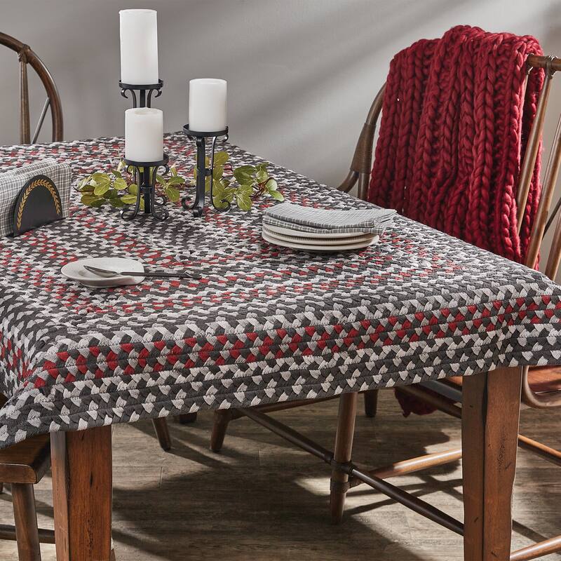 Park Designs Limestone Braided Black Rectangle Indoor Rug 48" x 72" - 4'x6'