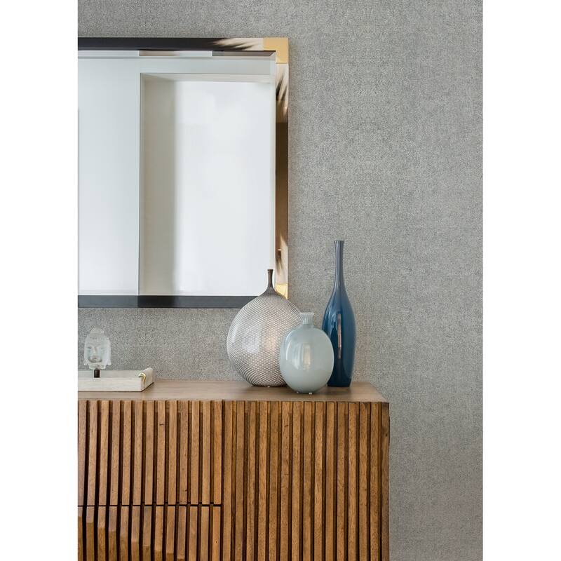 A-Street Prints Nysa Silver High Gloss Wallpaper