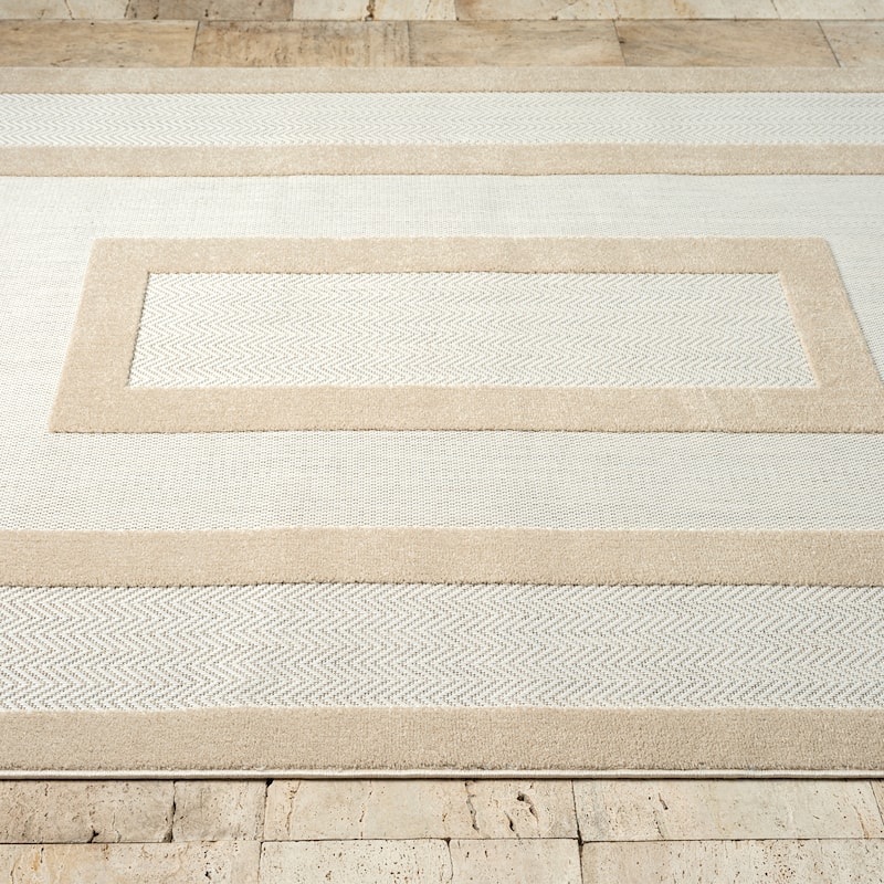 Abani Rugs Dusk Collection DUS130A Modern Rectangles Area Rug