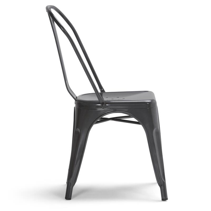 WYNDENHALL Freya Industrial Metal Dining Side Chair (Set of 2) , Fully Assembled - 17.7"w x 21.1"d x 33.1"h