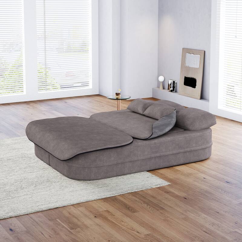 GDFStudio - Willoughby Chenille Foldable Sleeper Sofa Bed with Multi Functional Blanket