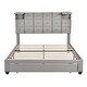 preview thumbnail 15 of 36, Queen Size Bed Set w/Two Nightstands,Wireless Chargers and NightLights