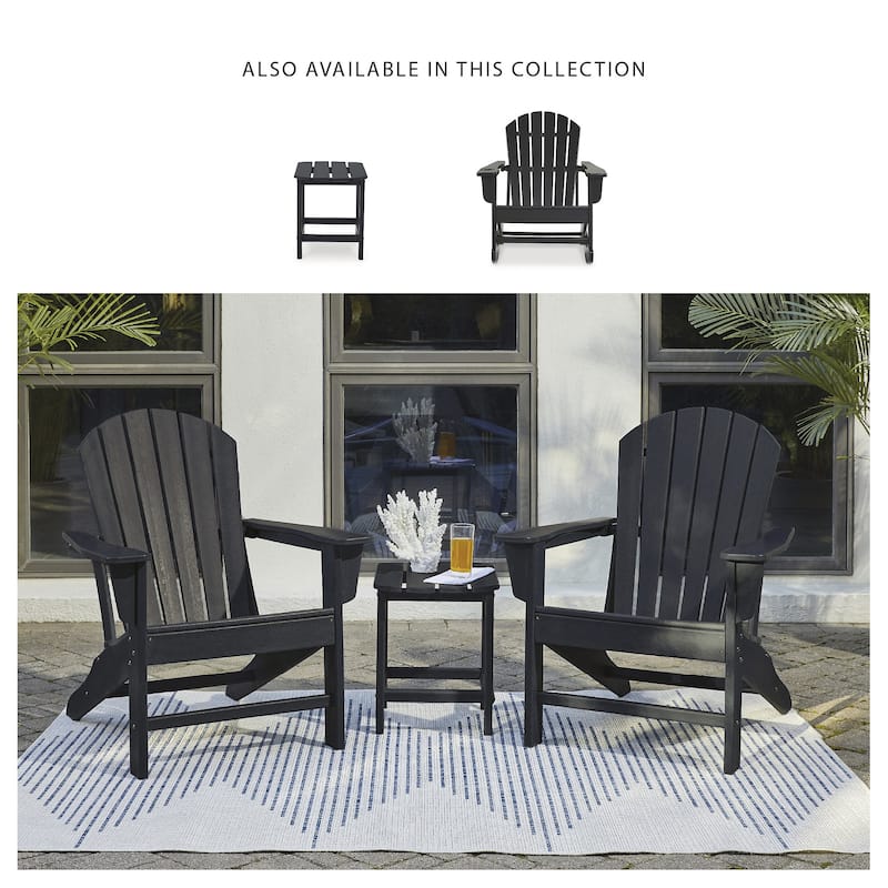 Signature Design by Ashley Sundown Treasure Black Adirondack Chair - 31.25" W x 33.38" D x 38" H