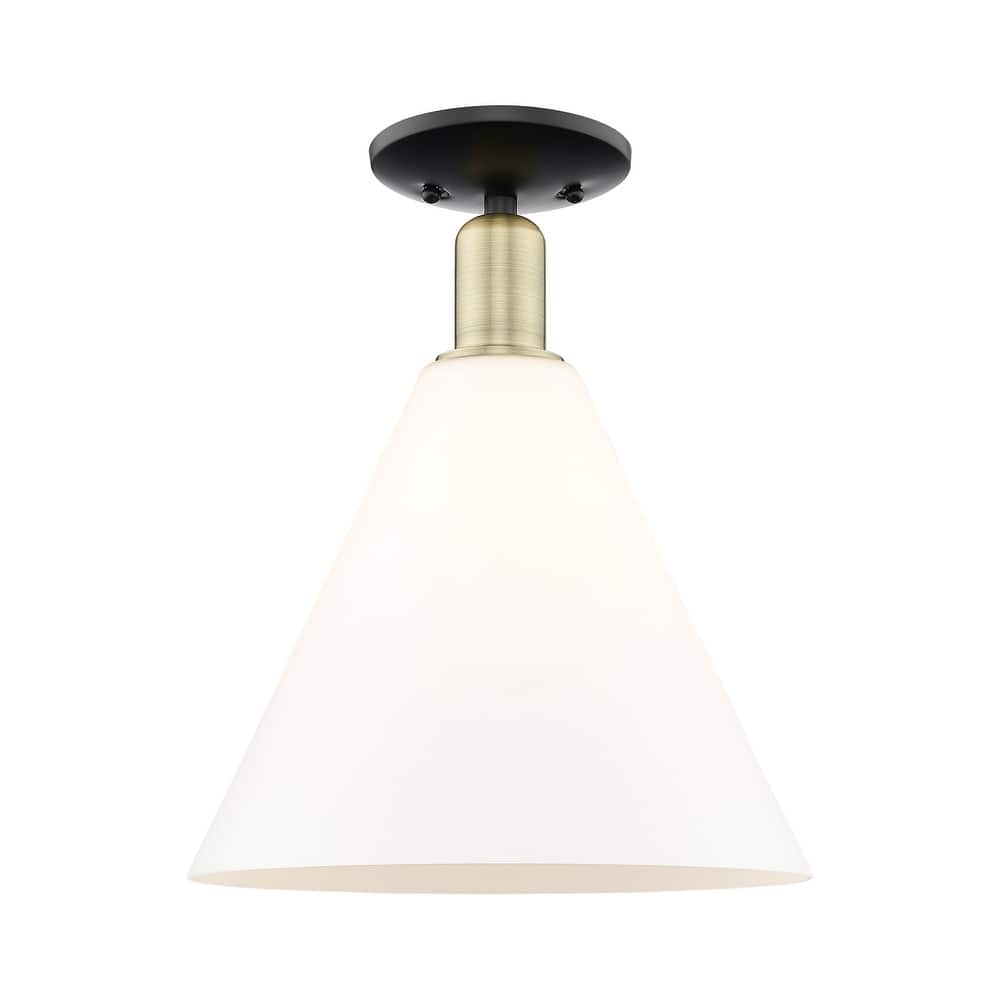 Innovations Lighting 716-1C-15-12 Berkshire Glass Semi-Flush Berkshire