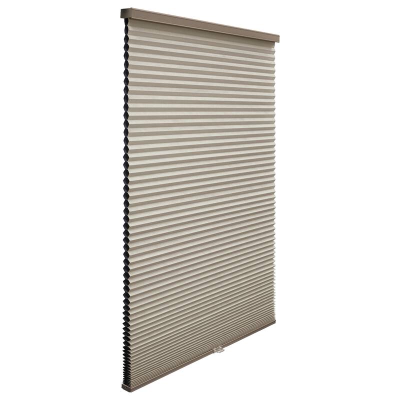 BlindsAvenue Custom 3/4" Pleat, Cordless Cellular Shades, Color Alabaster Beige, Blackout Fabric
