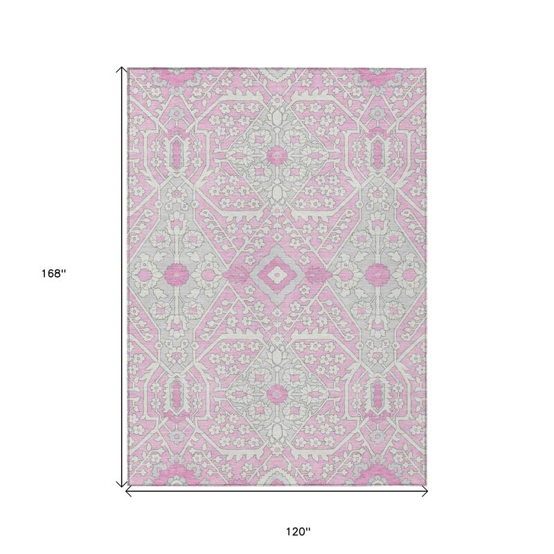HomeRoots Floral Transitional Rectangle Outdoor Rug