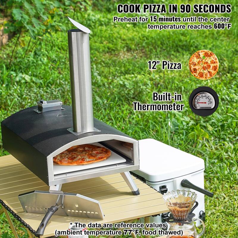 Anmytek Outdoor Wood Pellet Pizza Oven Portable Spray Camping