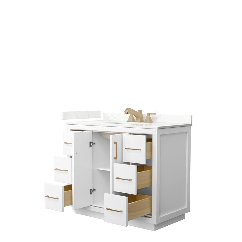 Icon 42-inch Single Vanity, Quartz Top