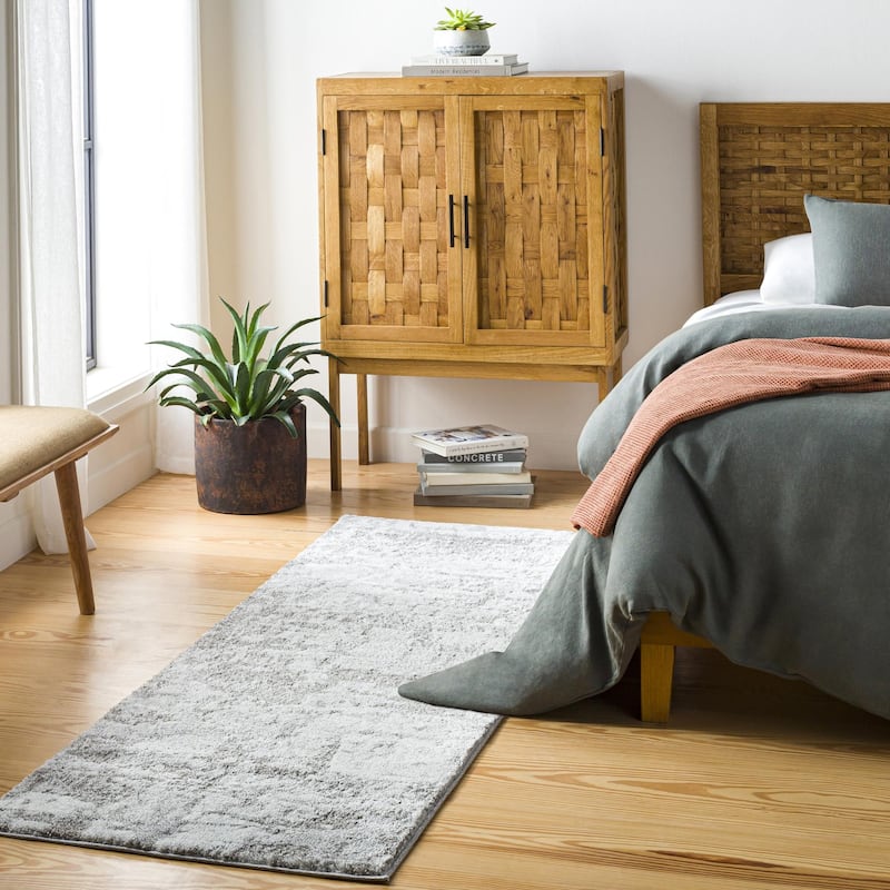 Livabliss Venice Plush Abstract Area Rug - 2' 7" x 7' 3" - Grey