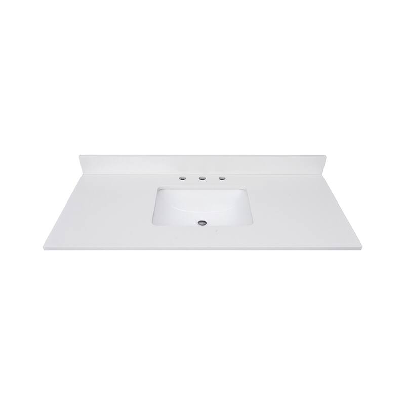 Avanity Quartz Vanity Top with Rectangular Undermount Sinks