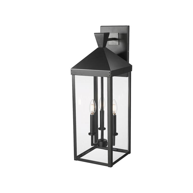 Millennium Lighting 22903 Yates 3 Light 26" Tall Outdoor Wall Sconce - Powder Coated Black