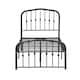 alazyhome Platform Metal Bed Frame with Headboard, Iron Slat Support