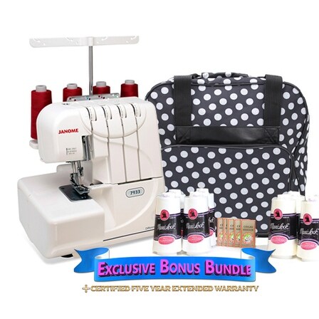 Janome 7933 Horizon Serger with Exclusive Bonus Bundle