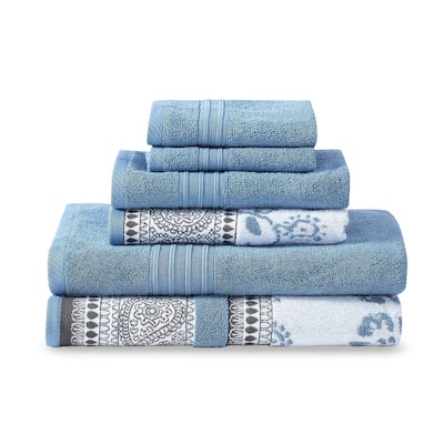 Modern Threads Ophelia 6-Piece Yarn Dyed Jacquard Towel Set
