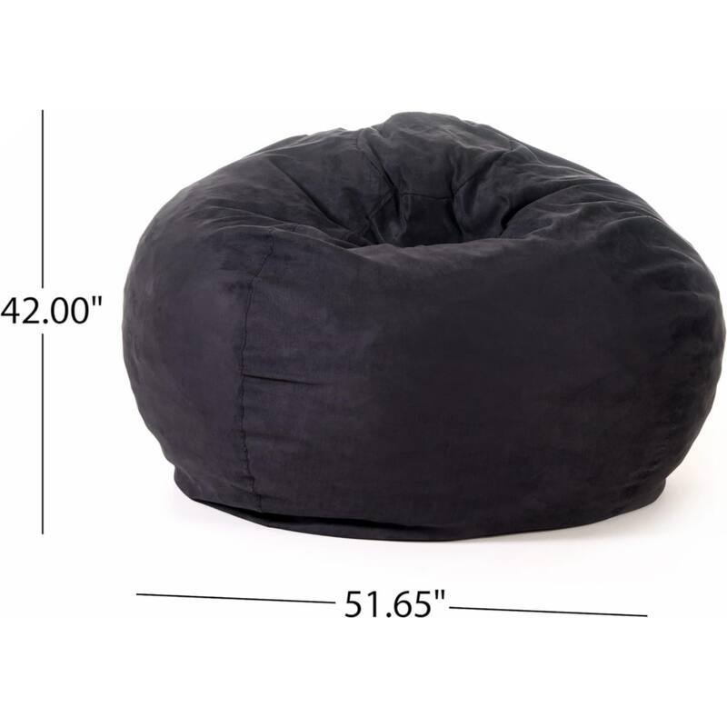 Comfortable High-Density Foam Bean Bag Chair for Kids and Adults, with Removable Microsuede Cover