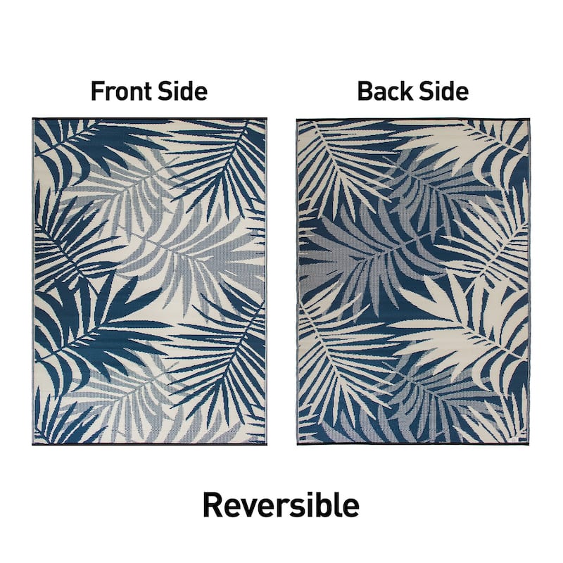Modern Floral Reversible Plastic Outdoor Rugs