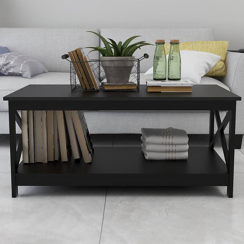 Moda Coffee Table Oxford End Table-Black Color