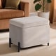 preview thumbnail 1 of 15, Studio Living Kendari Small Storage Ottoman in Velvet Fabric Taupe