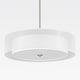 preview thumbnail 11 of 71, 3-Light 20"W Drum Fabric Semi Flush Mount Pendant Chandelier
