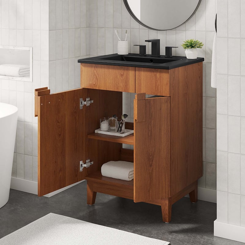 Miles 24" Bathroom Vanity - Walnut
