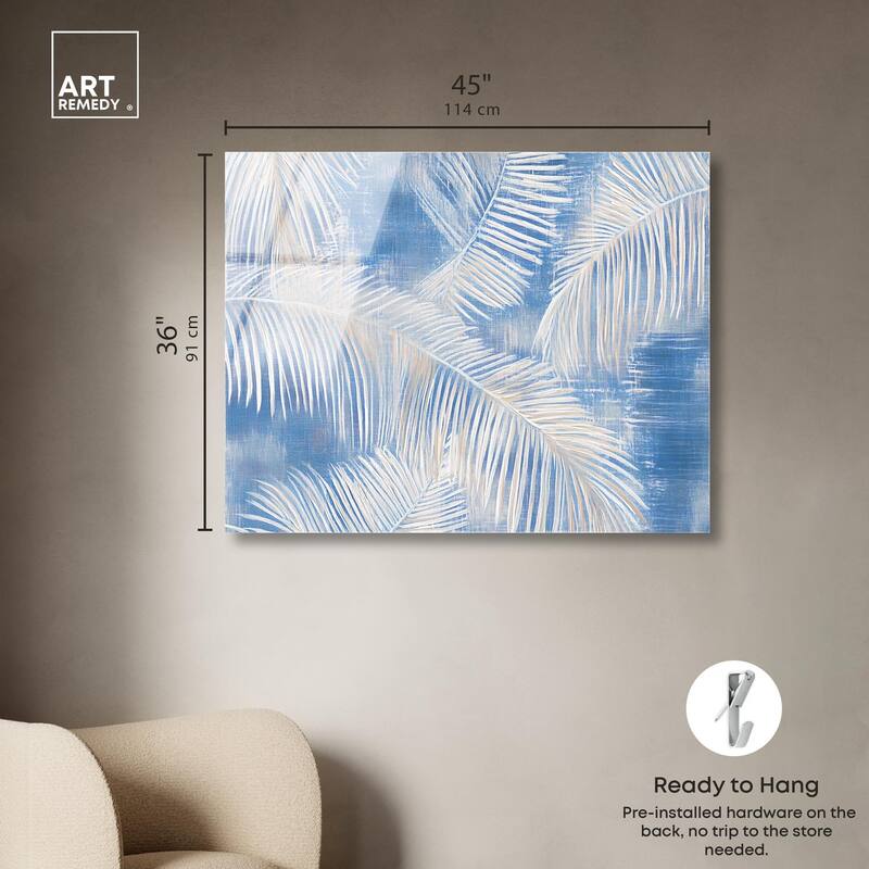 Sky Palm Silhouettes Acrylic by Art Remedy, Ready to Hang