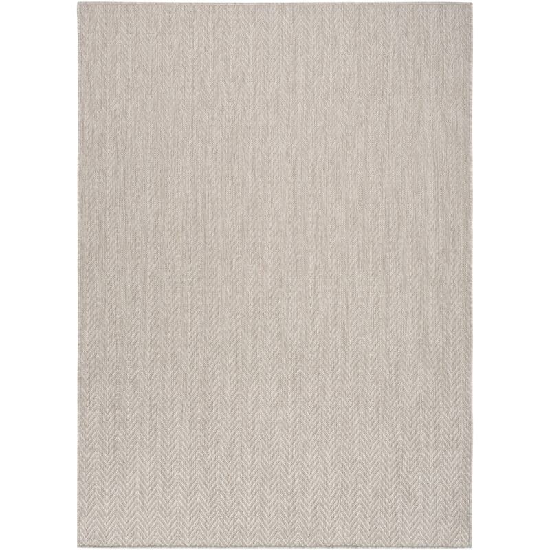 Nourison Horizon Indoor/Outdoor Chevron Area Rug - 4' x 6' - Grey