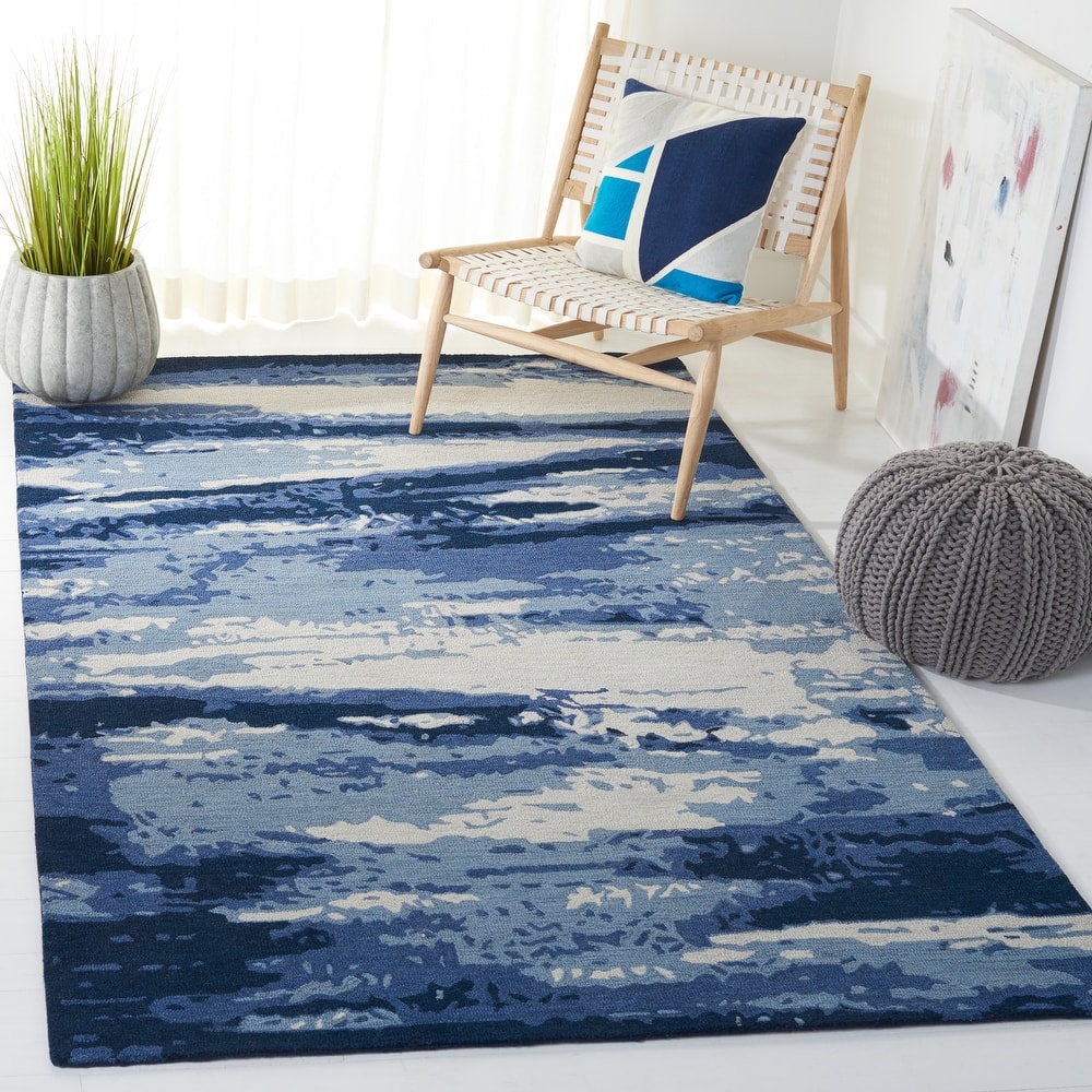 SAFAVIEH Handmade Metro Vakina Modern Abstract Wool Rug