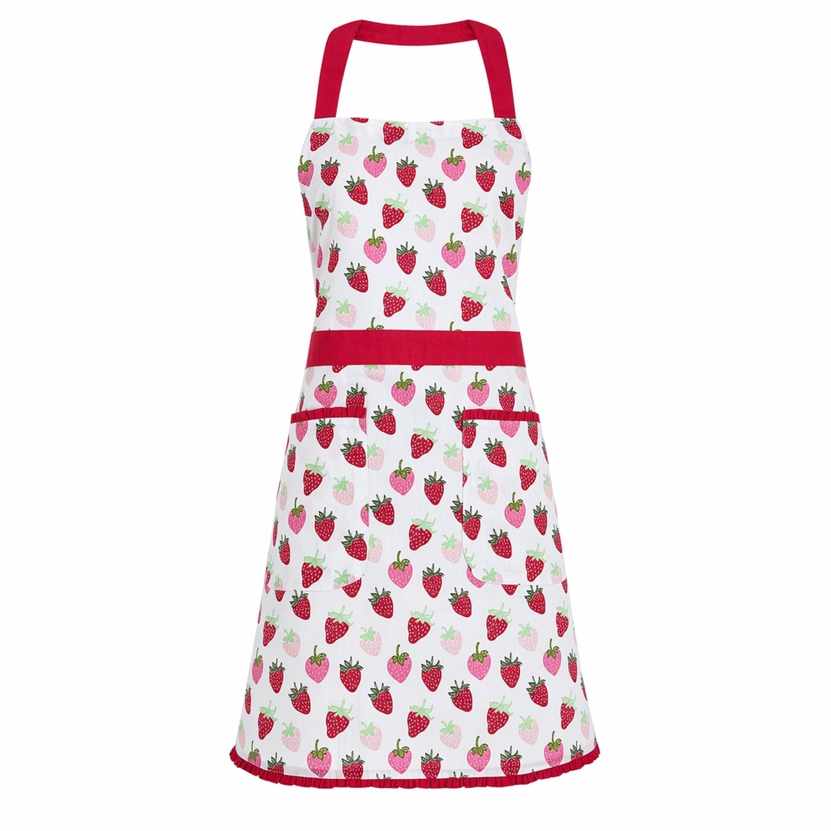 Strawberries Apron Pink Cotton Everyday