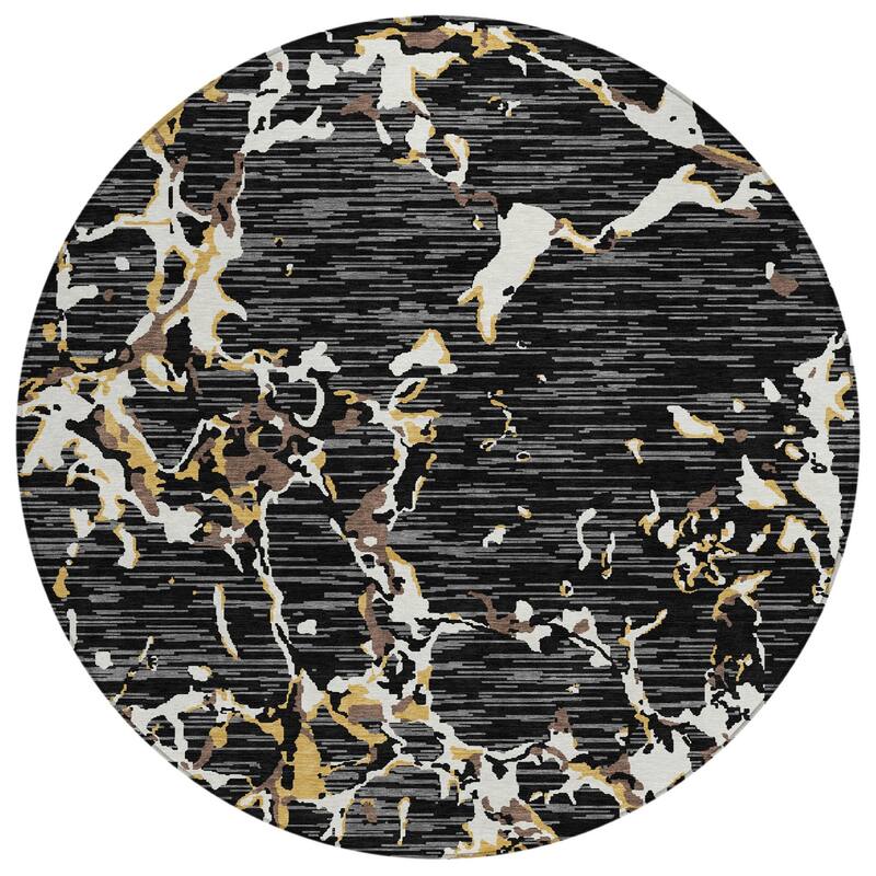HomeRoots Striped Transitional Rectangle Outdoor Rug