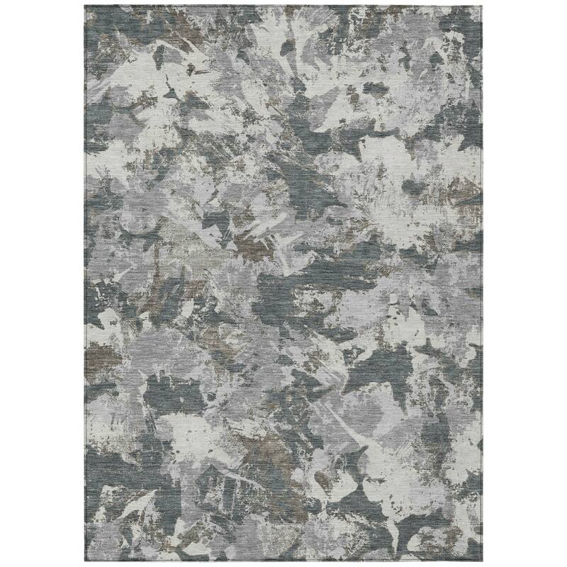 HomeRoots Floral Transitional Rectangle Outdoor Rug - 10' X 14'