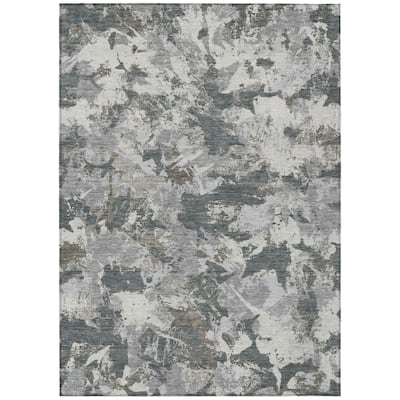 HomeRoots Floral Transitional Rectangle Outdoor Rug
