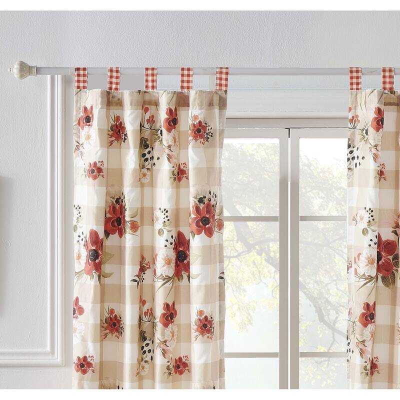 Greenland Home Fashions Wheatly Farmhouse 84-inch Curtain Panels (Set of 2)