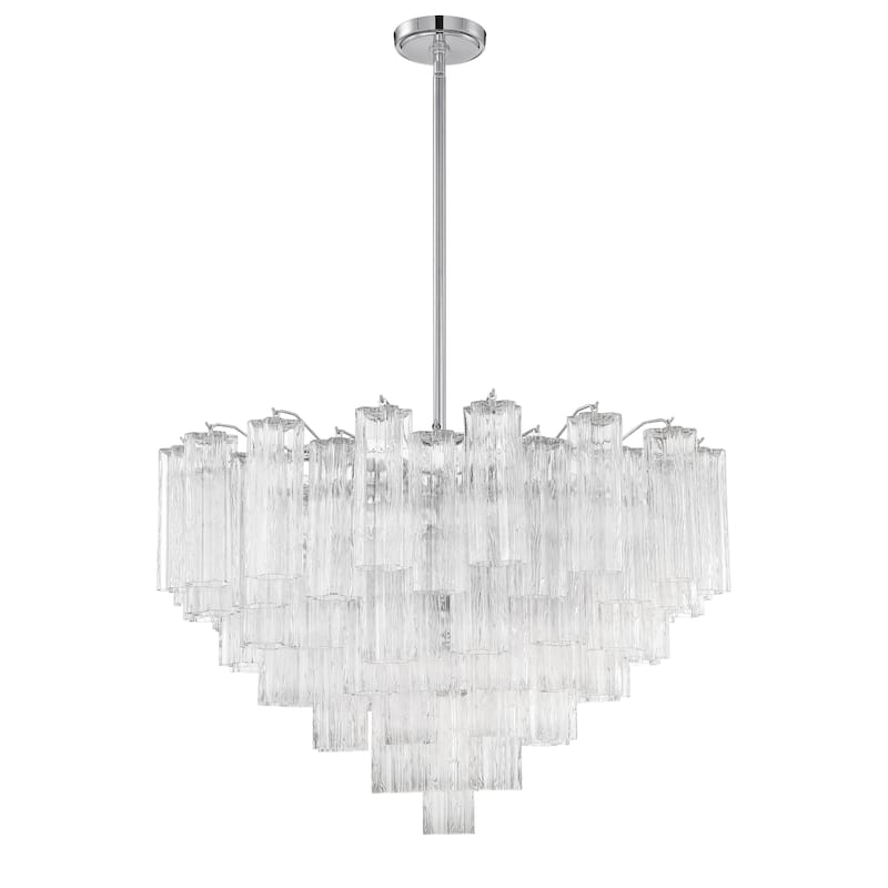 Addis 16 Light Polished Chrome Chandelier - 32"W x 21.5"H x 32"D