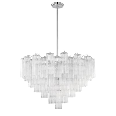 Addis 16 Light Polished Chrome Chandelier - 32"W x 21.5"H x 32"D