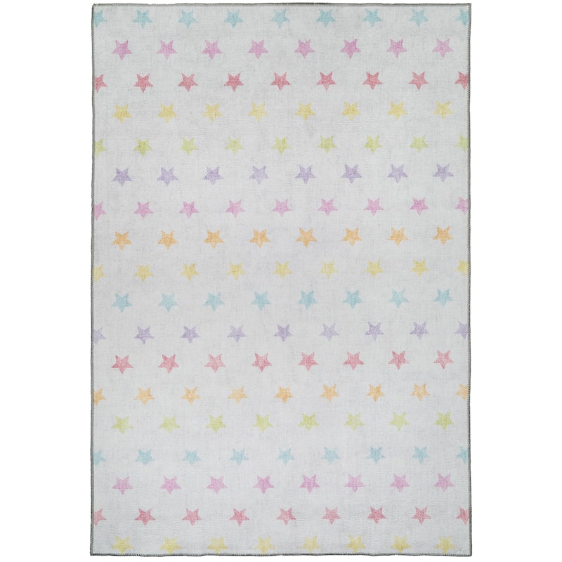 Dynamic Rugs Kidz Ivory/Multi Polyester Children's Area Rug