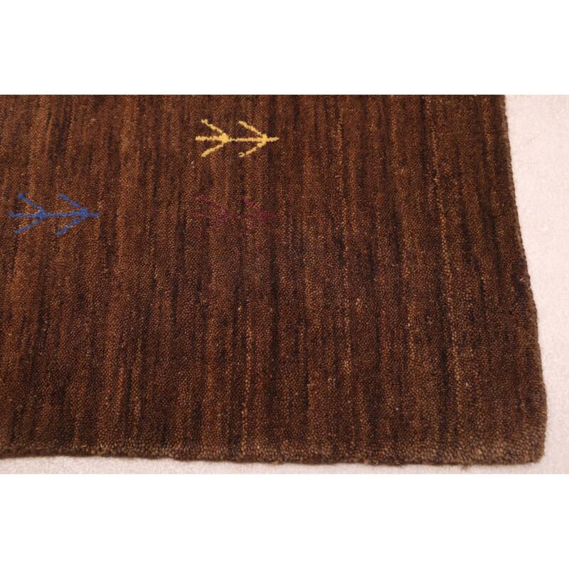 ECARPETGALLERY Hand Loomed Kashkuli Gabbeh Brown Wool Rug - 5'1 x 6'10