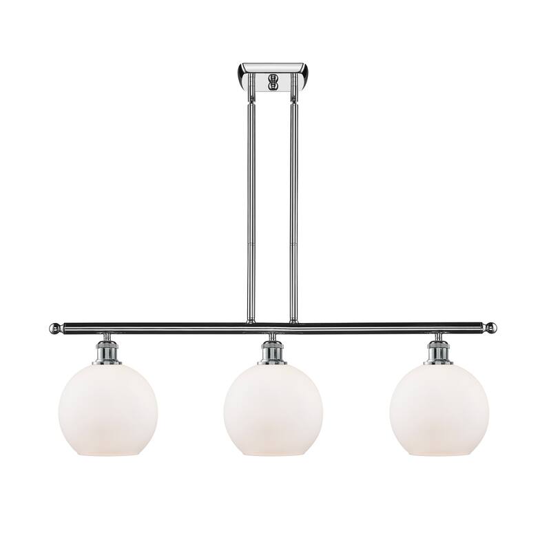 Innovations Lighting 516-3I-11-36 Athens Linear Athens 3 Light 36" - Polished Chrome / Matte White
