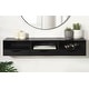 preview thumbnail 15 of 44, Kate and Laurel Hutton Floating Wall Shelf with Drawer - 12.5x10x7